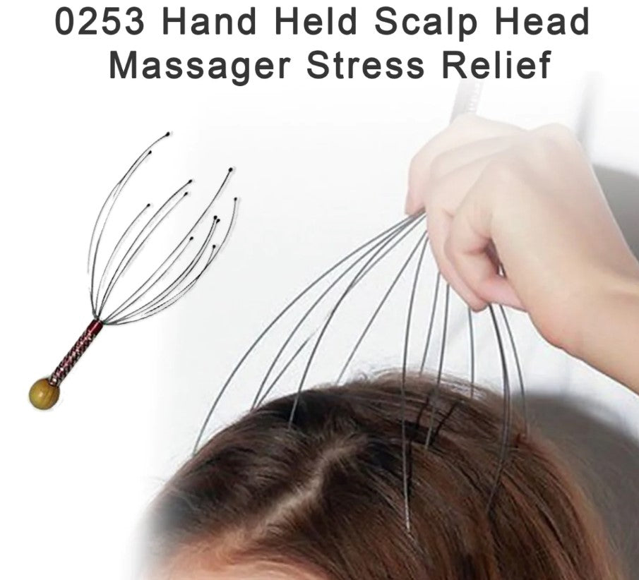 HAND HELD SCALP HEAD MASSAGER STRESS RELIEF