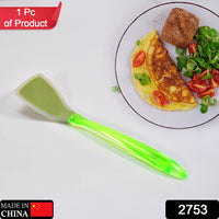 2753 34cm KITCHEN TURNER HEAT RESISTANT SILICONE NON-STICK SILICONE TURNER GRIP WITH LONG HANDLE COOKING TURNER DeoDap