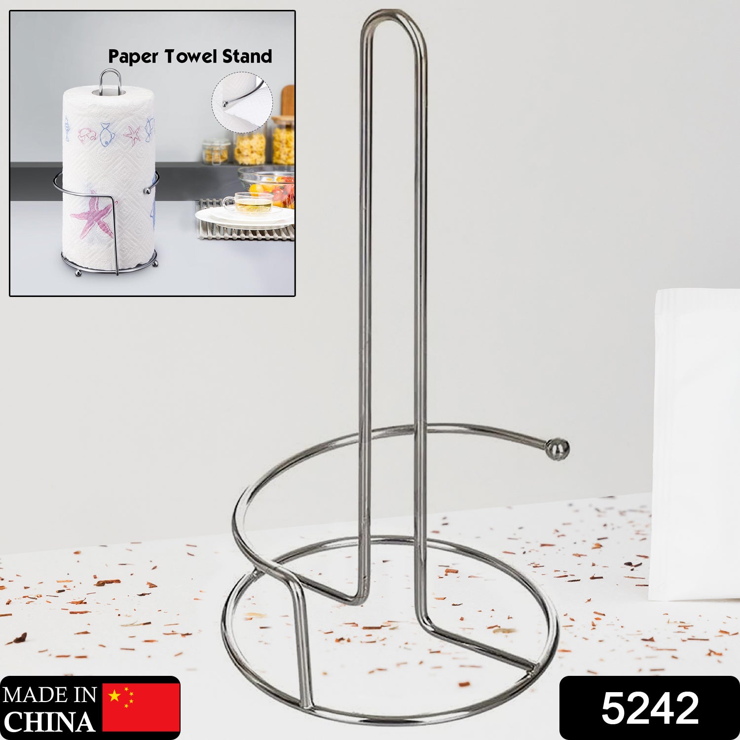 5242 Kitchen Roll Dispenser, Kitchen Napkin Roll Holder, Kitchen Paper Towel Tissue Holder DeoDap