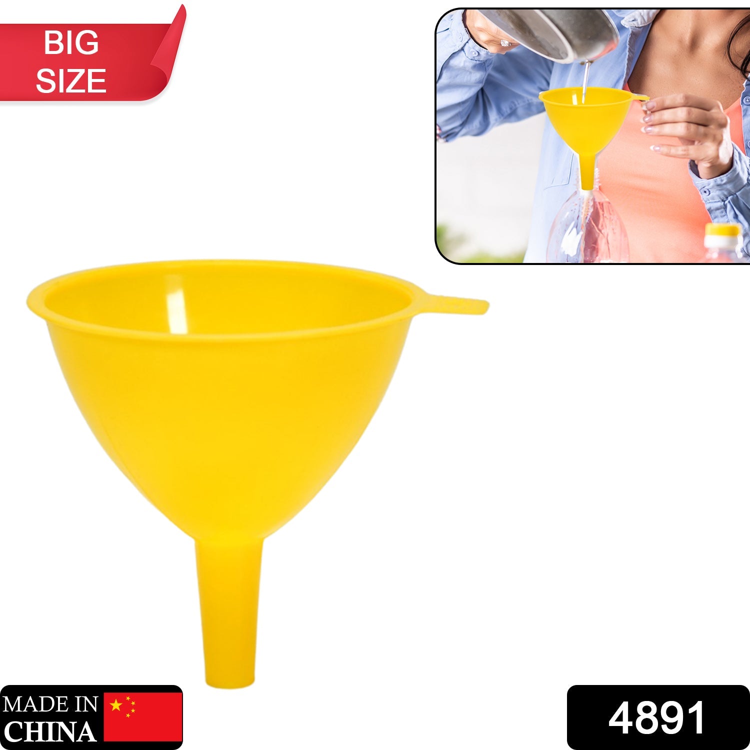 4891 Round Big Small Funnel for Kitchen DeoDap