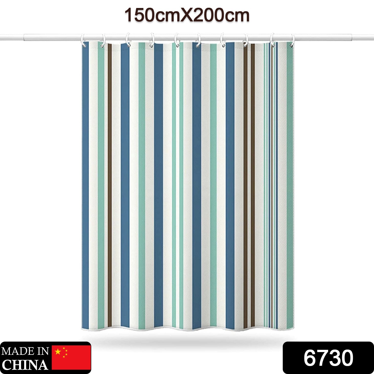 6730 Bright Vertical Stripes in The Shower Curtain (150x200cm) DeoDap
