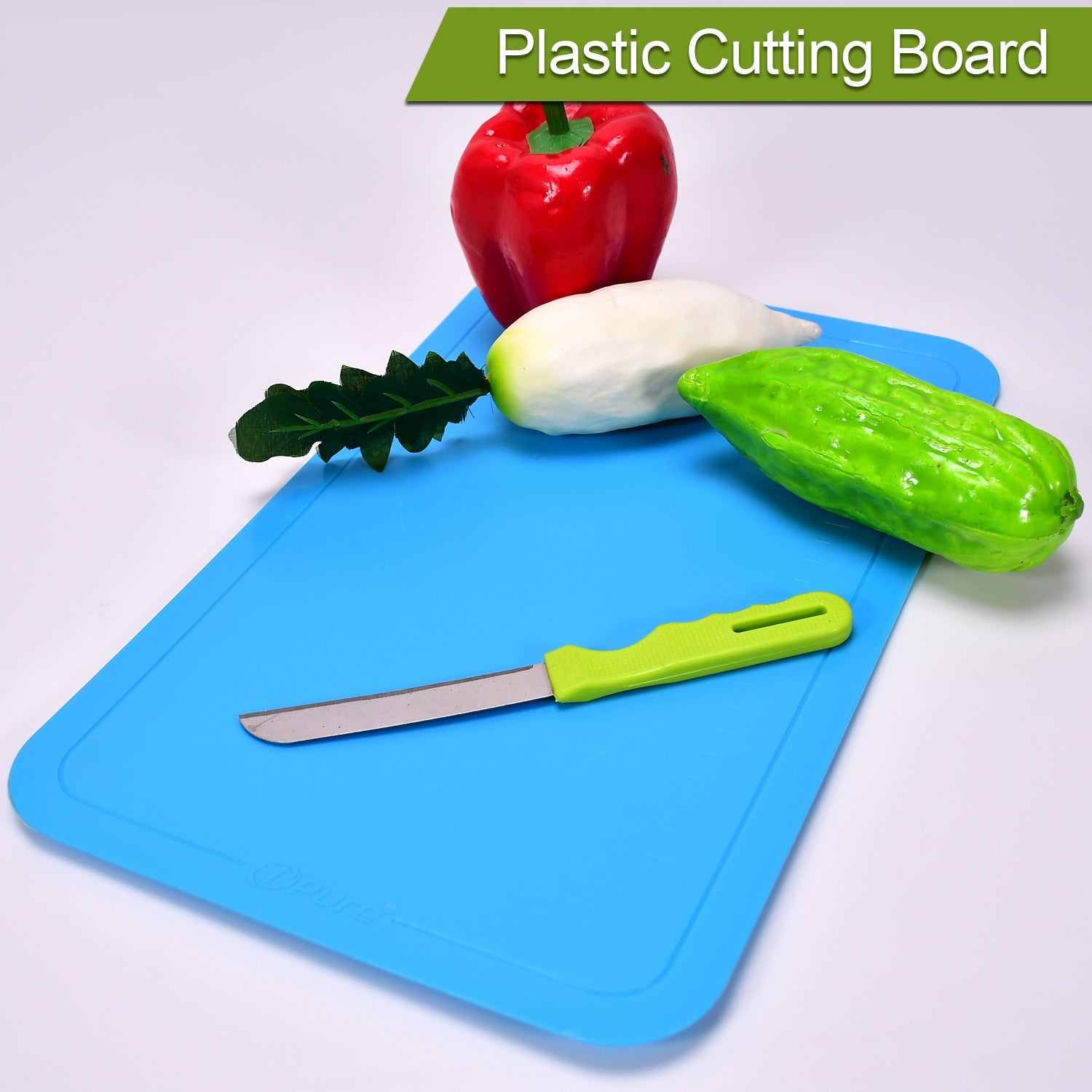2478 Vegetables and Fruits Cutting Chopping Board Plastic Chopper Cutter Board Non-slip Antibacterial Surface with Extra Thickness DeoDap