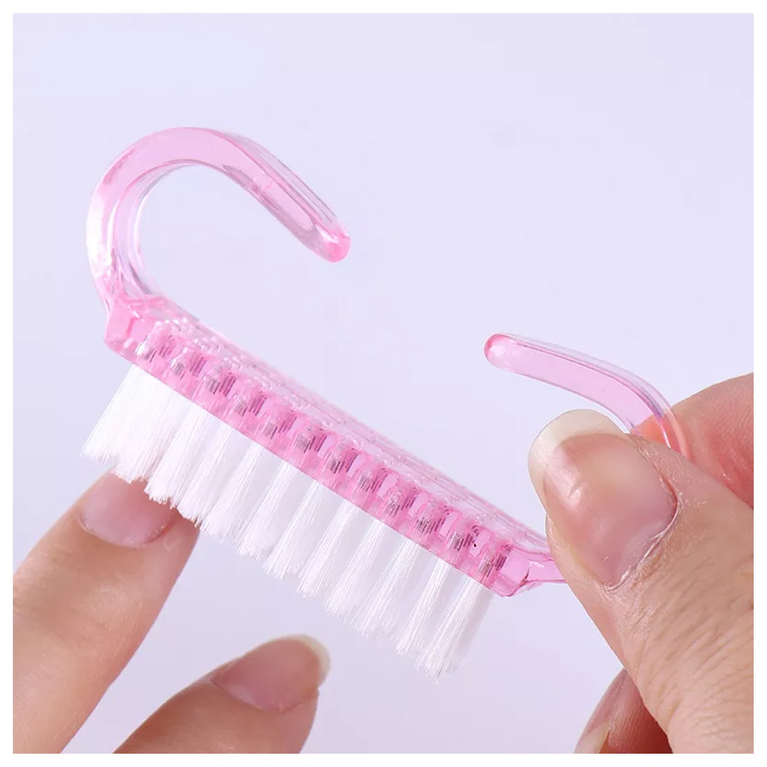 6617 Handle Grip Nail Brush Hand Finger Toe Nail Cleaning Brush Manicure Pedicure Scrubbing Cleaner For Regular Use DeoDap