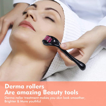 6602 Derma Roller Anti Ageing and Facial Scrubs & Polishes Scar Removal Hair Regrowth (1mm) DeoDap