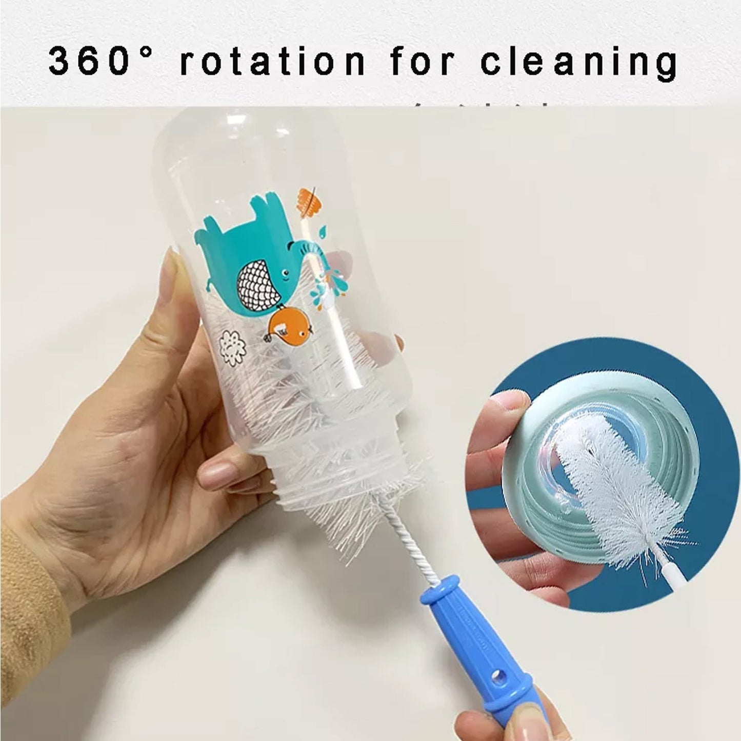 6658 Plastic Multipurpose Kitchen Long Bottle Cleaning Brush DeoDap