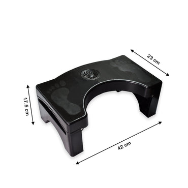 6024 Plastic Non-Slip Folding Toilet Squat Stool - Black Color DeoDap