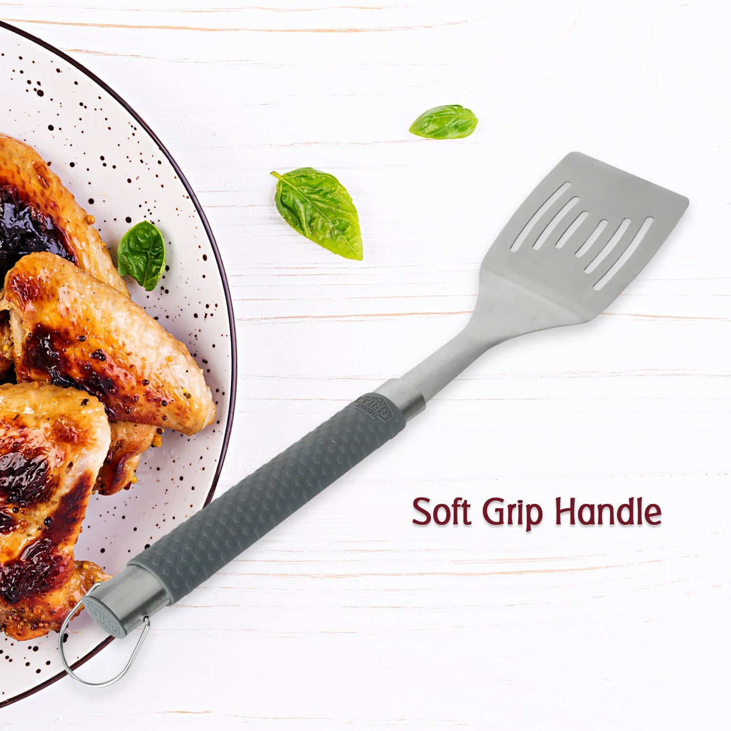 2254 Stainless Steel Spatula with Soft Grip Handle DeoDap