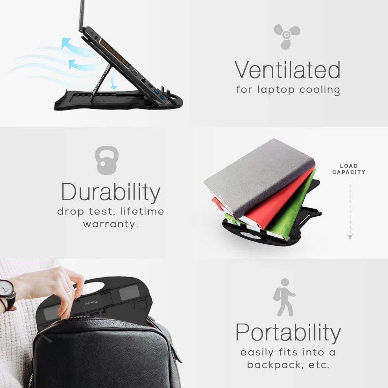 6226 Adjustable Laptop Stand Patented Riser. With Portable Mobile Stand DeoDap