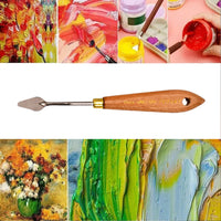 4044 Small Stainless Steel Artists Palette Knife, Spatula Palette Knife Paint Mixing Scraper, Thin and Flexible Art Tools for Oil Painting, Acrylic Mixing, Etc DeoDap
