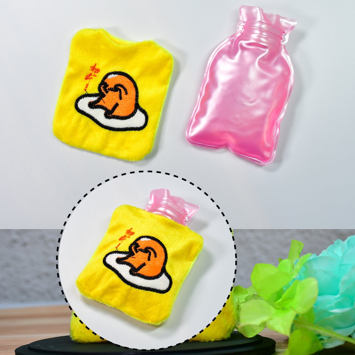 6515 Yellow Duck Head Small Hot Water Bag with Cover for Pain Relief, Neck, Shoulder Pain and Hand, Feet Warmer, Menstrual Cramps. DeoDap