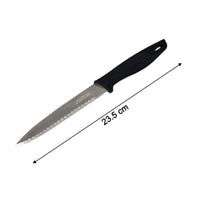 2391 Stainless Steel knife and Kitchen Knife with Black Grip Handle (23.5 Cm ) DeoDap