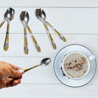 2360 Stainless Steel Spoons Set of 6pc Small Spoons. Tiny Spoons for Coffee, Tea, Sugar, & Spices. DeoDap