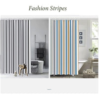 6709  Bright Vertical Stripes in The Shower Curtain (150x180cm) deodap