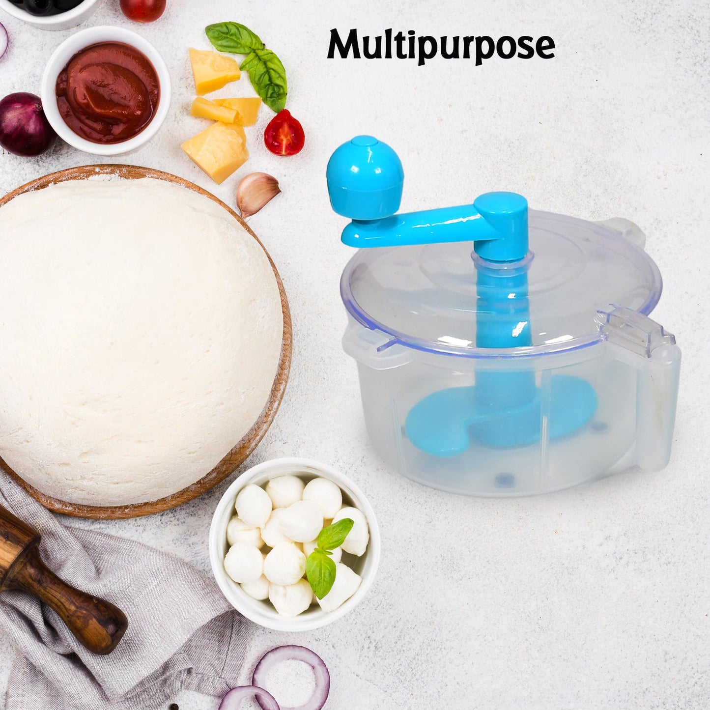 2116 Multipurpose Transparent Dough Maker Machine (Atta Maker) , Measuring Cup And Slicer (Brown Box) DeoDap