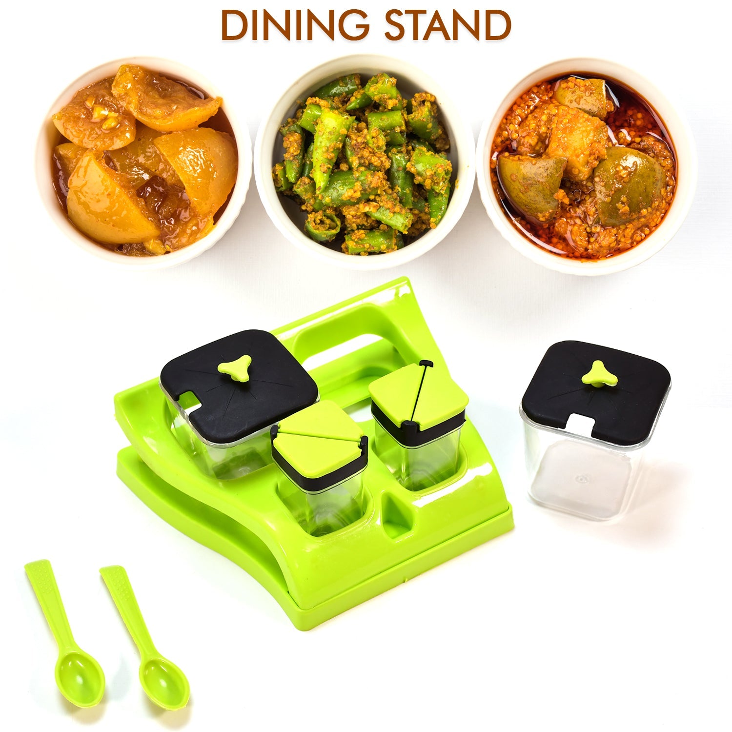 ﻿0078A Plastic Aachar pickle container/ chutney/ Mukhwas tray/ Masala tray Dinning Spice stand DeoDap