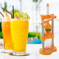 7128 Hand Pressure Juicer With Glass Manual Cold Press Juice Machine  Instant Make Juice Squeezer, Fruits Juicer, Juice Maker, Orange Juice Extractor For Fruits & Vegetables, Orange DeoDap
