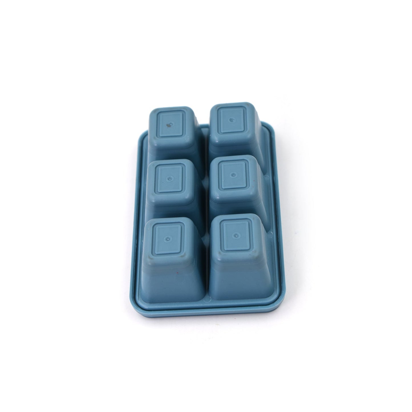 4741 6 Grid Silicone Ice Tray used in all kinds of places like household kitchens for making ice from water and various things and all. DeoDap
