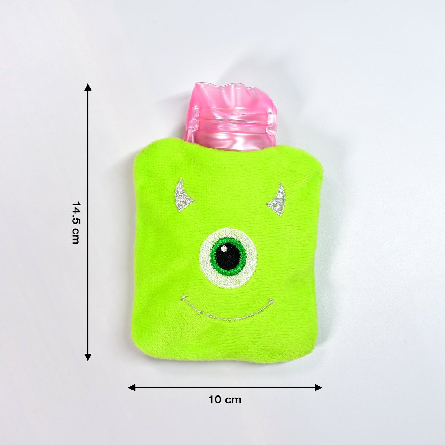 6519 Green one eye monster print small Hot Water Bag with Cover for Pain Relief, Neck, Shoulder Pain and Hand, Feet Warmer, Menstrual Cramps. DeoDap