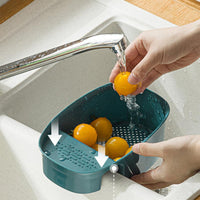 2833 Kitchen Dish Drainer and Drying Rack Sink Basket for Washing Bowls Utensils Vegetables Fruits Storage Organiser DeoDap