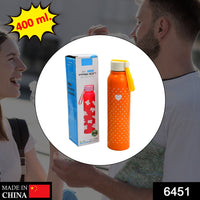 6451 400ML Stainless Steel Printed water bottle for school, college and office. DeoDap