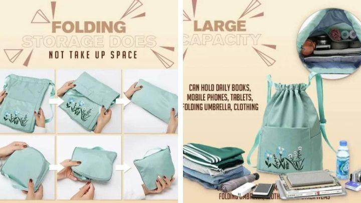Foldable Bag - Large Capacity Folding Travel Bag Multifunctional Fitness Bag, Foldable Duffel Bag