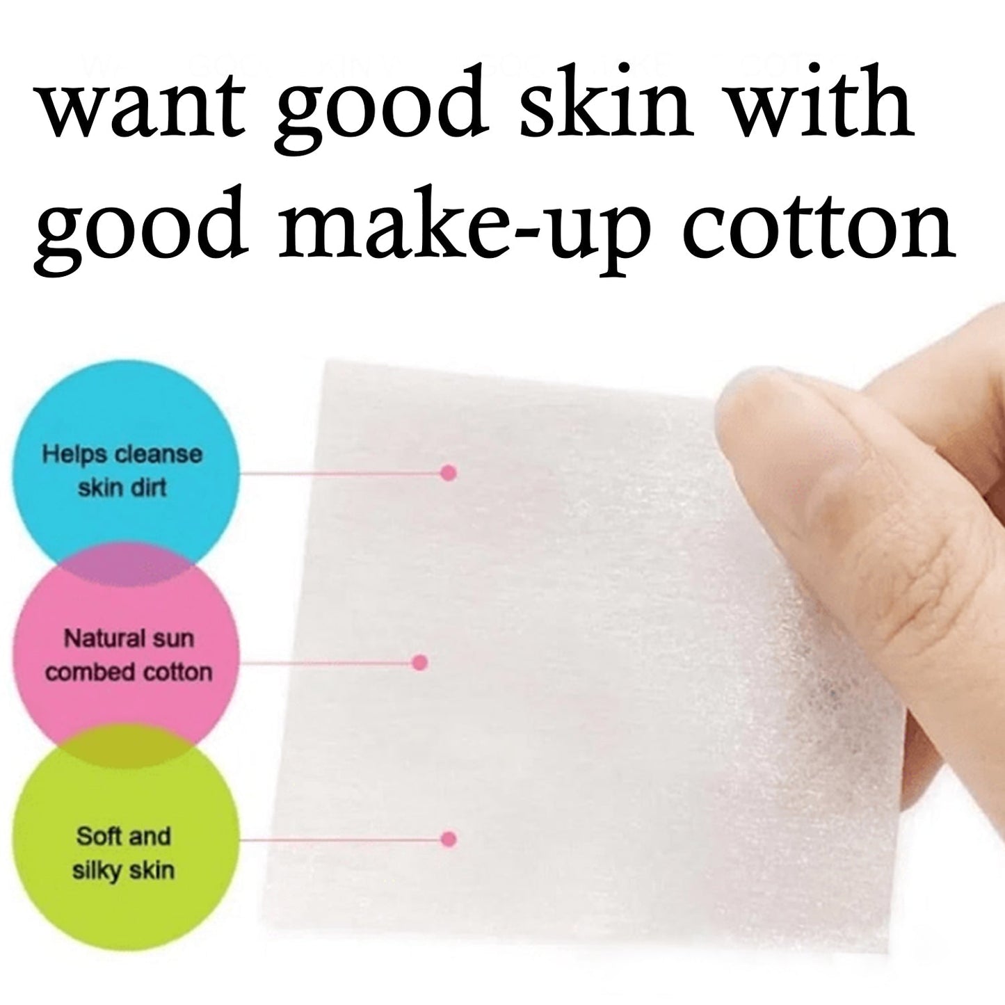 1391 Cotton Makeup Remover Pads for Women Girls (Pack of 40) DeoDap