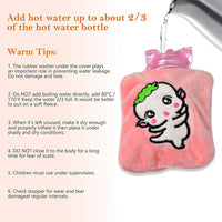 6532 Pink Cartoon small Hot Water Bag with Cover for Pain Relief, Neck, Shoulder Pain and Hand, Feet Warmer, Menstrual Cramps. DeoDap