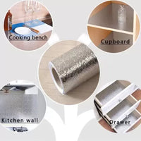 9075 Aluminium foil for Kitchen and Aluminium Foil Paper Sticker Roll for Kitchen Wall, Drawers. (60cm*2Meter) DeoDap