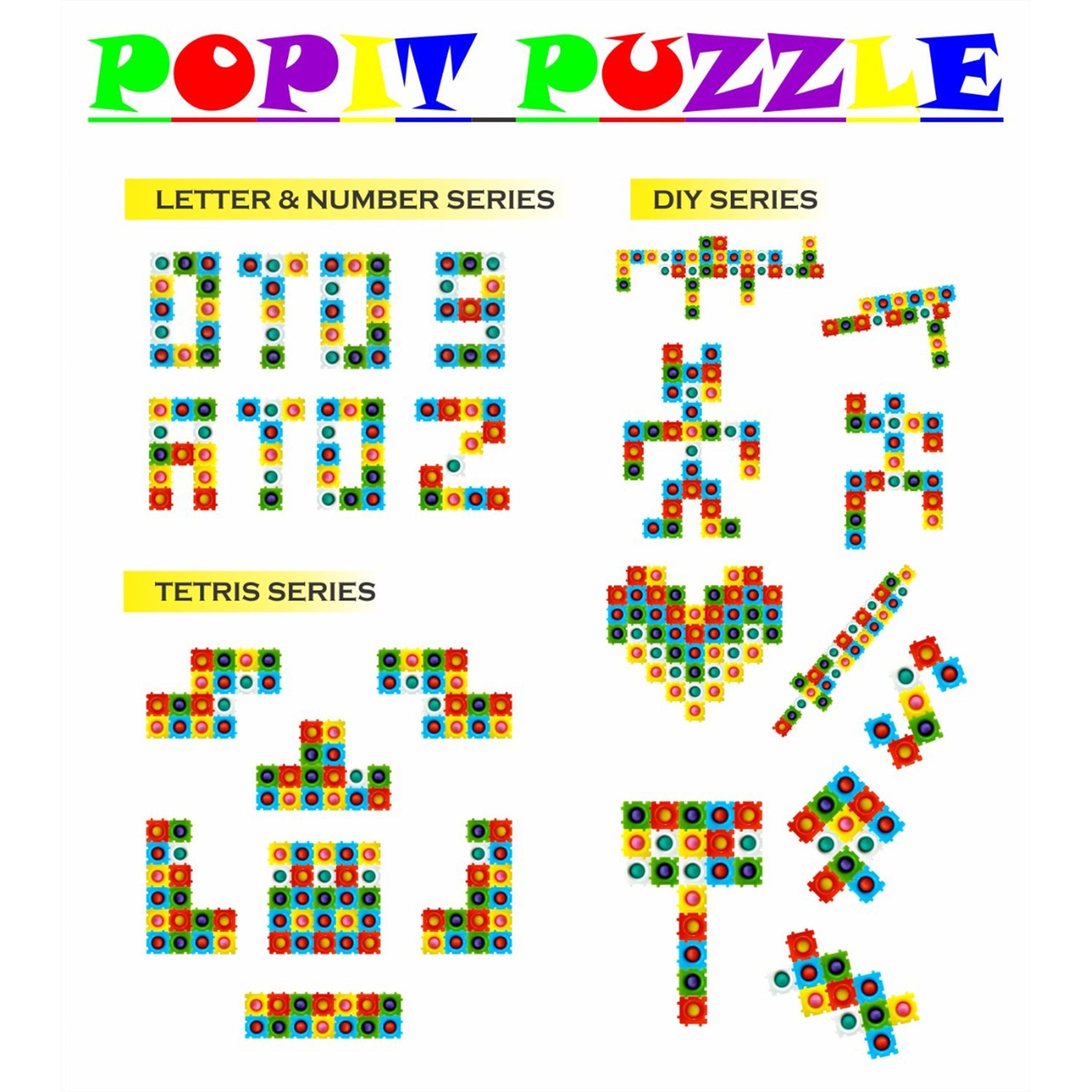4788 Popit Puzzle Game 30Pc used by kids and children’s for playing and enjoying etc. DeoDap