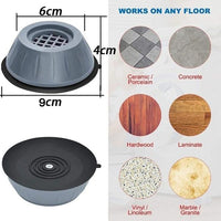 4657 Washer Dryer Anti Vibration Pads with Suction Cup Feet DeoDap