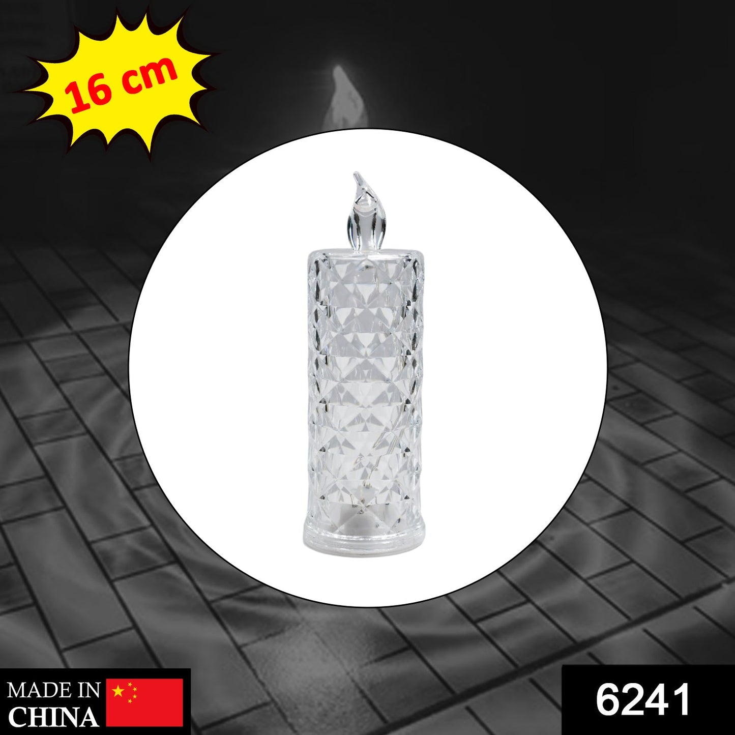 6241 Rose Candles for Home Decoration, Crystal Candle Lights DeoDap