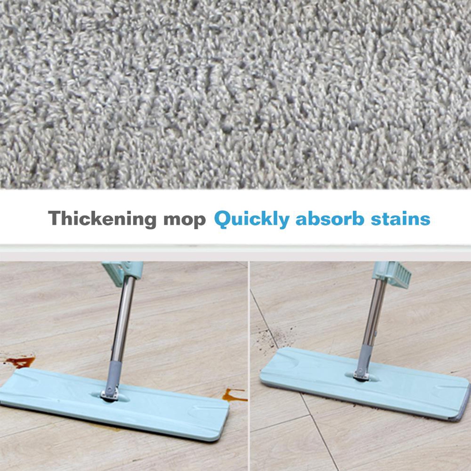 4633 360Degree Rotation Flat Mop Floor Cleaning Microfiber Squeeze Mop Floor Clean. DeoDap
