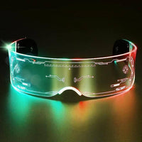 Led Glasses Light Up Glasses Led Visor Glasses 7 colors and 5 modes, Luminous Glasses for Halloween Cosplay Party Bar