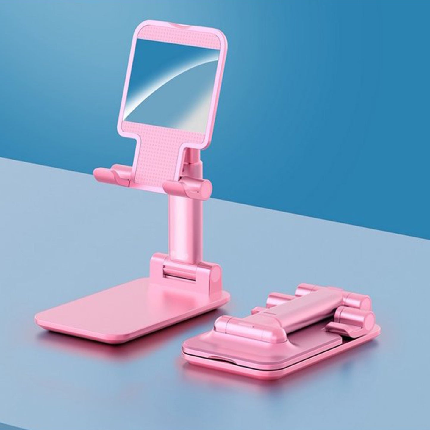 6636 Desktop Cell Phone Stand Phone Holder with mirror Full 3-Way Adjustable Phone Stand for Desk Height + Angles Perfect As Desk Organizers and Accessories. DeoDap