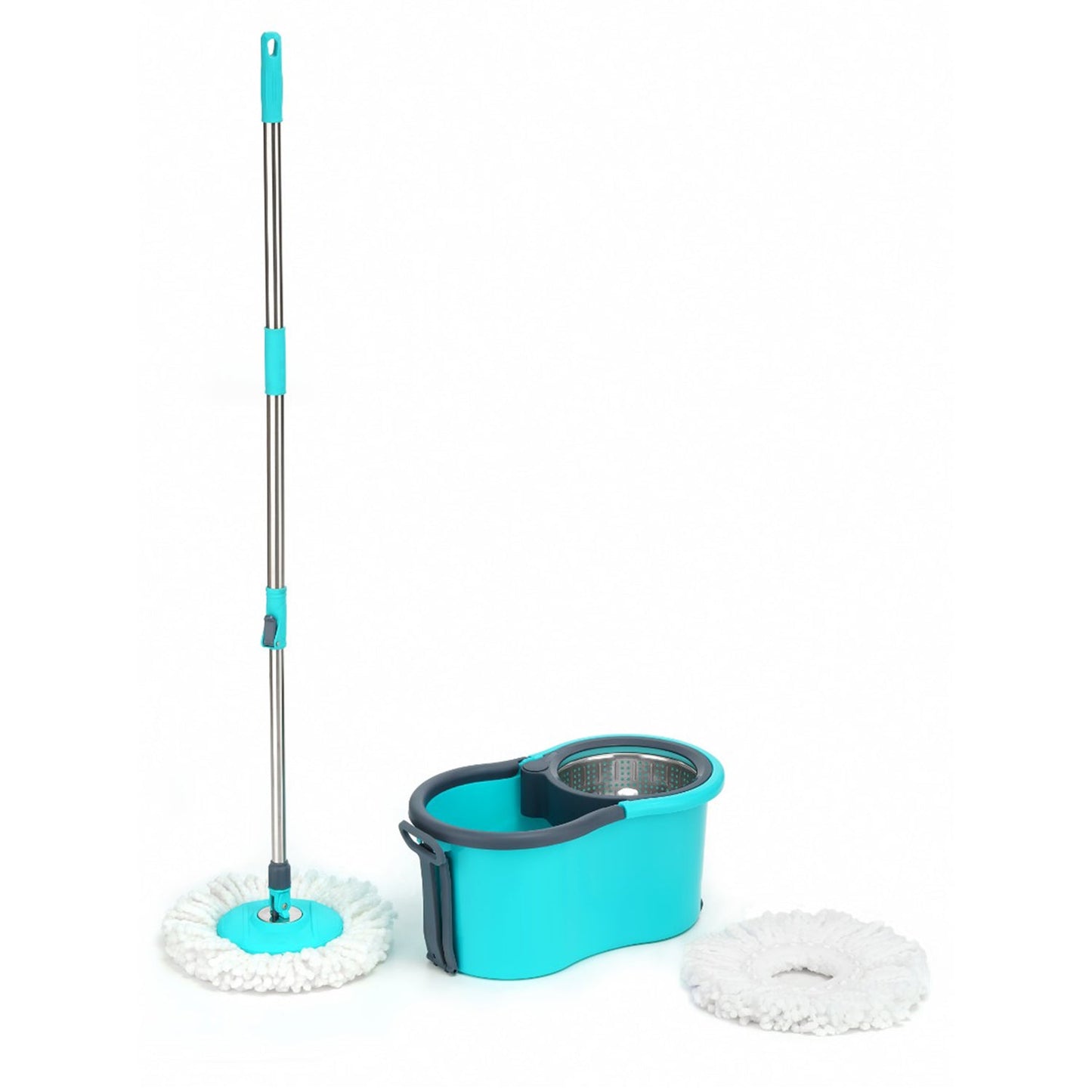 4942 Quick Spin Mop With Steel Spin, Bucket Floor Cleaning, Easy Wheels & Big Bucket, Floor Cleaning Mop with Bucket DeoDap